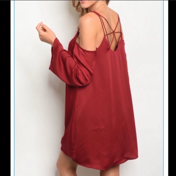 NEW! Cold Shoulder Dress - Picture 4 of 7